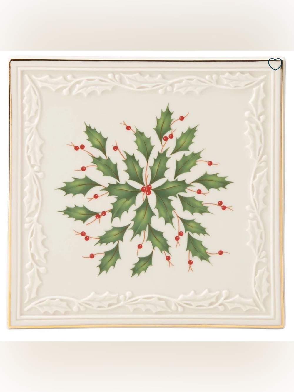 Lenox Holiday Carved Trivet NIB